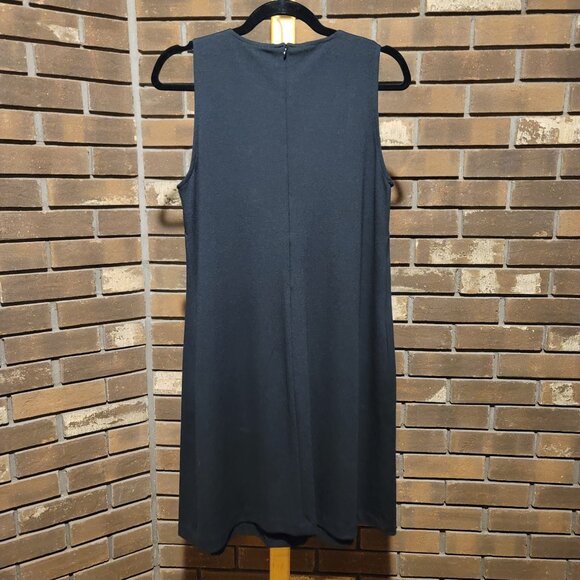 Michael Kors Navy Blue Button Detail Sheath Dress - Size M - Picture 6 of 7